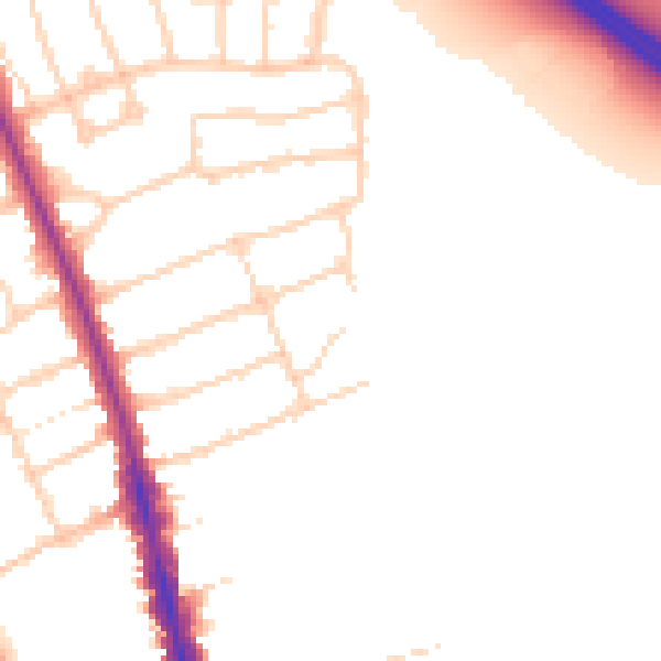 Daytime road noise heatmap for OX2 7EX