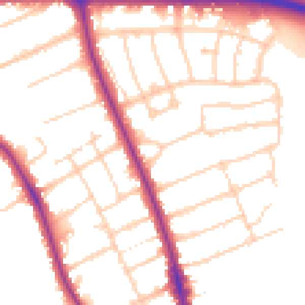 Daytime road noise heatmap for OX2 7PT