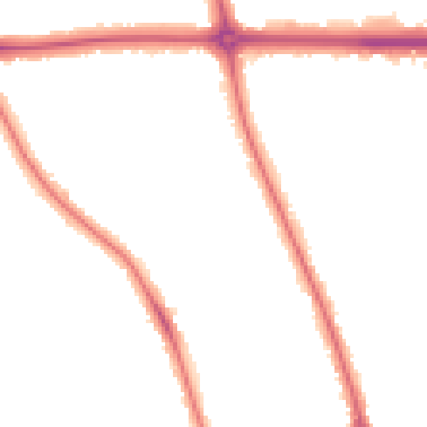 Night-time road noise heatmap for OX2 7QX