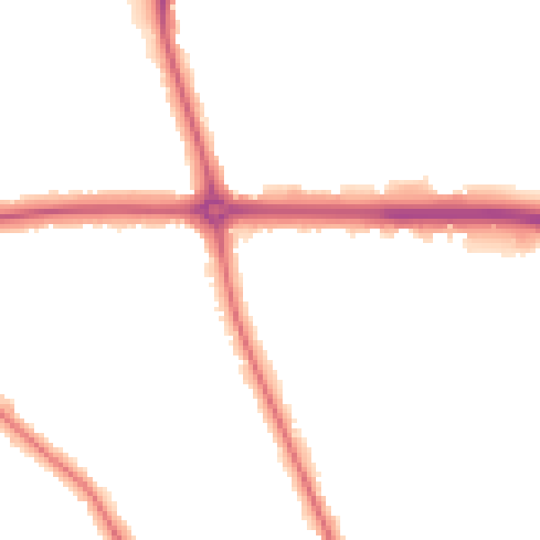 Night-time road noise heatmap for OX2 7RZ