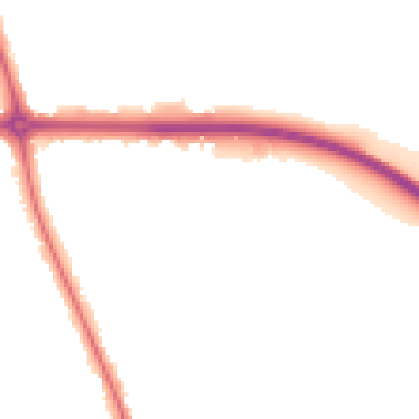 Night-time road noise heatmap for OX2 7TE