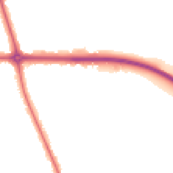 Night-time road noise heatmap for OX2 7TF