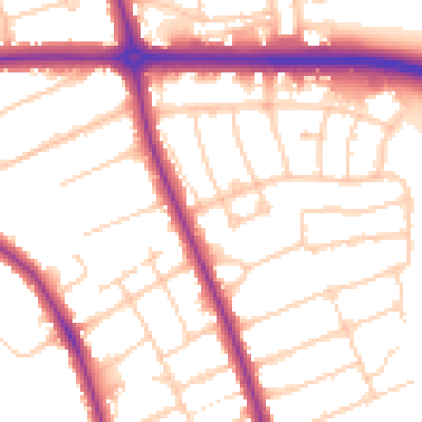 Daytime road noise heatmap for OX2 7TG