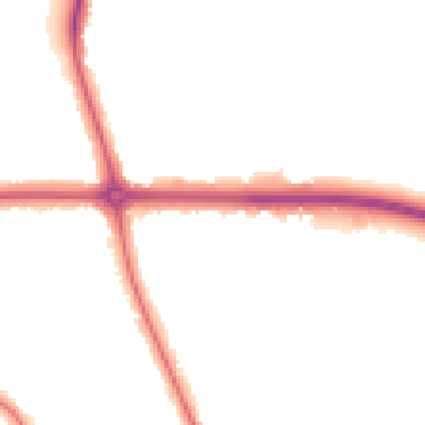 Night-time road noise heatmap for OX2 7UF