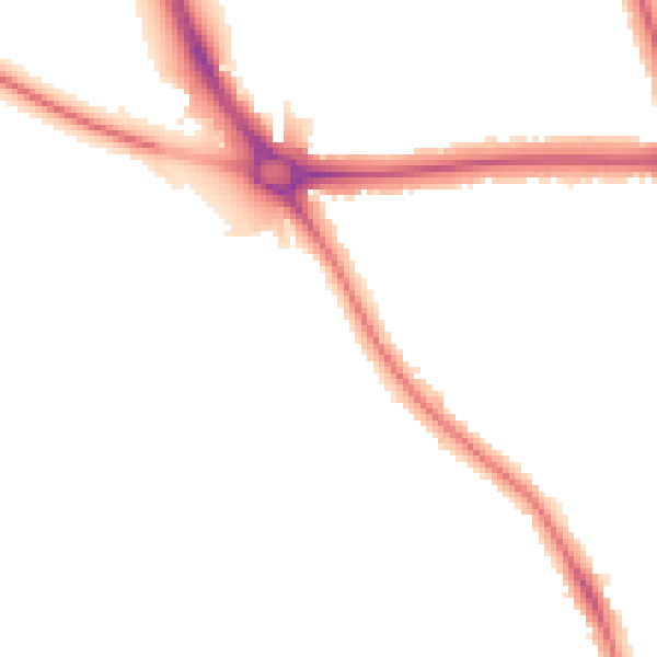 Night-time road noise heatmap for OX2 8AG