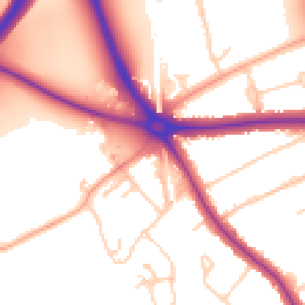 Daytime road noise heatmap for OX2 8FE