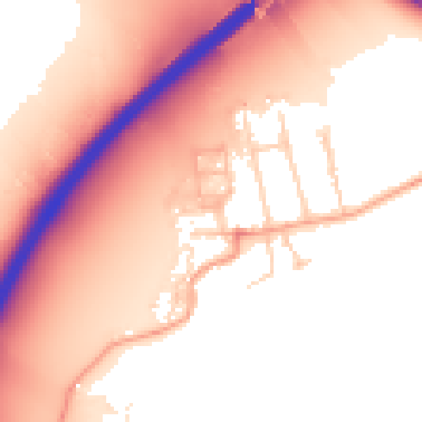 Daytime road noise heatmap for OX2 8FJ