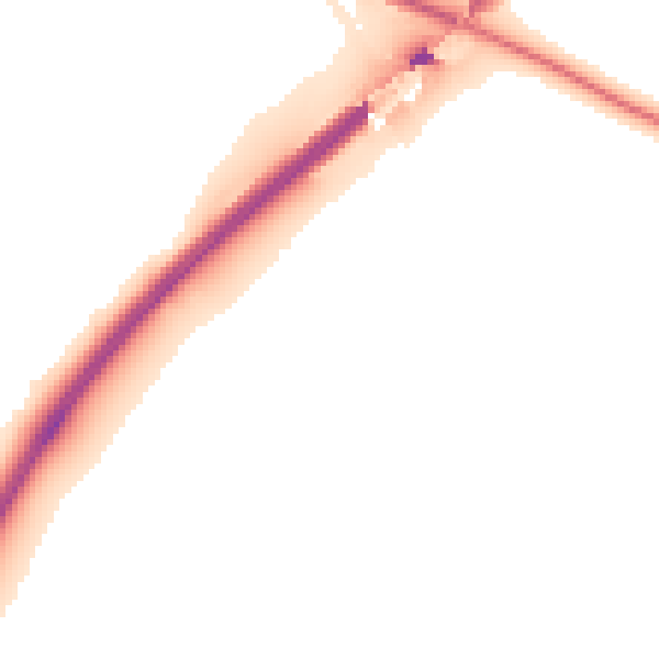 Night-time road noise heatmap for OX2 8FU