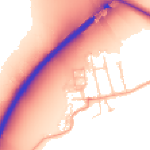 Daytime road noise heatmap for OX2 8FW