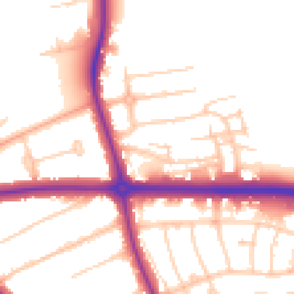 Daytime road noise heatmap for OX2 8HG