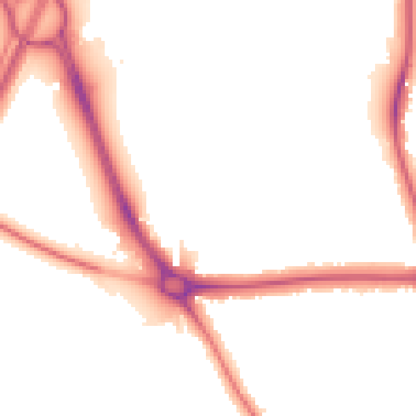 Night-time road noise heatmap for OX2 8HX