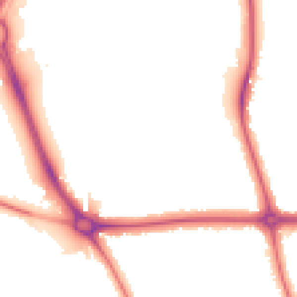Night-time road noise heatmap for OX2 8LB