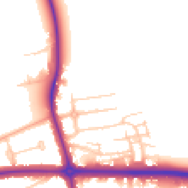 Daytime road noise heatmap for OX2 8LN