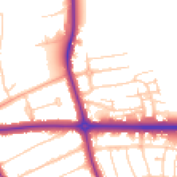 Daytime road noise heatmap for OX2 8LP
