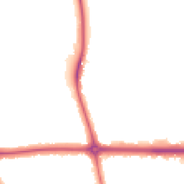 Night-time road noise heatmap for OX2 8LQ