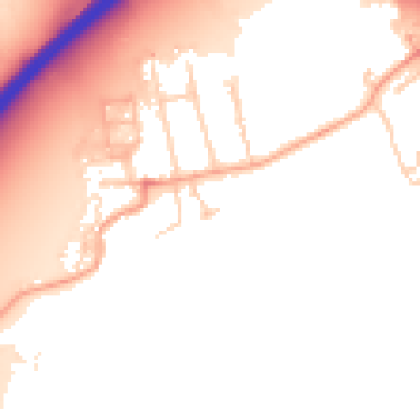 Daytime road noise heatmap for OX2 8PW