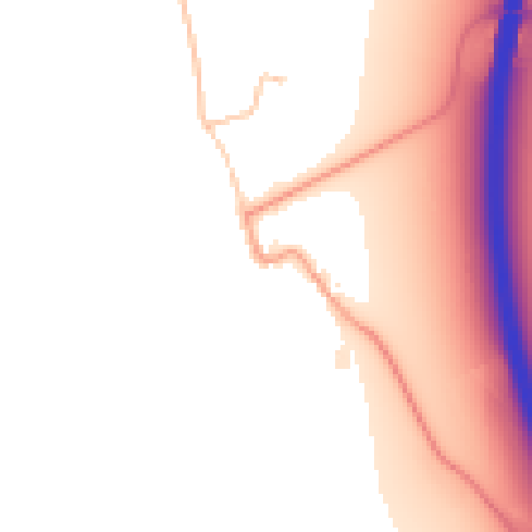 Daytime road noise heatmap for OX2 8QA