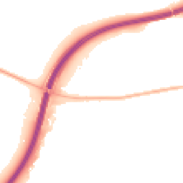 Night-time road noise heatmap for OX2 9BJ