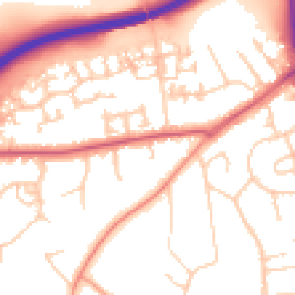 Daytime road noise heatmap for OX2 9BS