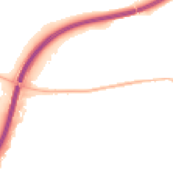 Night-time road noise heatmap for OX2 9BX
