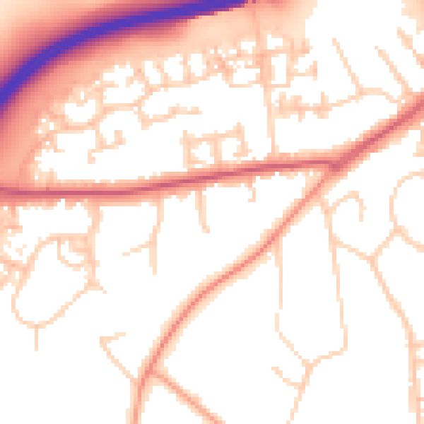 Daytime road noise heatmap for OX2 9BZ