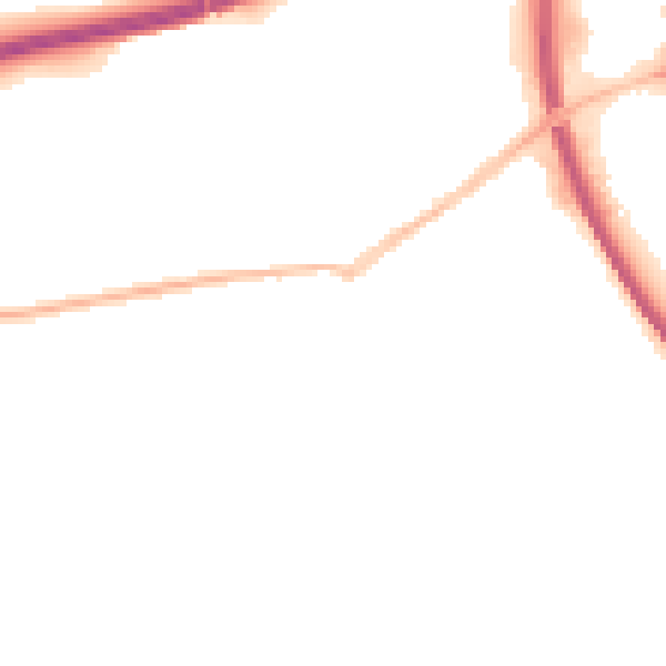 Night-time road noise heatmap for OX2 9EU