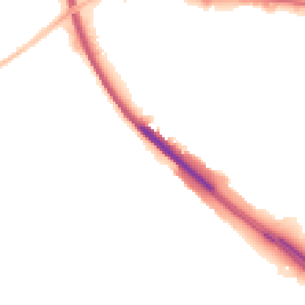 Night-time road noise heatmap for OX2 9FE