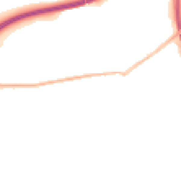 Night-time road noise heatmap for OX2 9GU