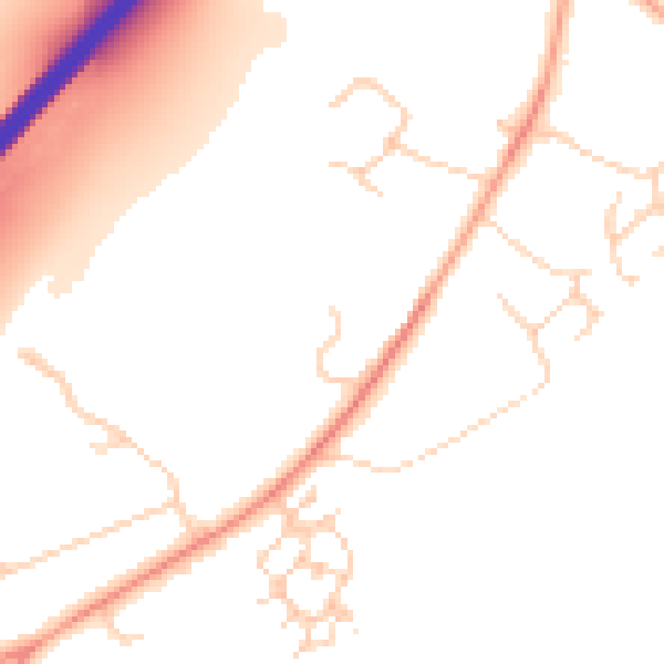 Daytime road noise heatmap for OX2 9HT