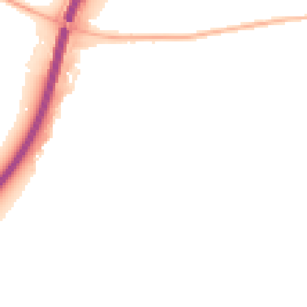 Night-time road noise heatmap for OX2 9JL