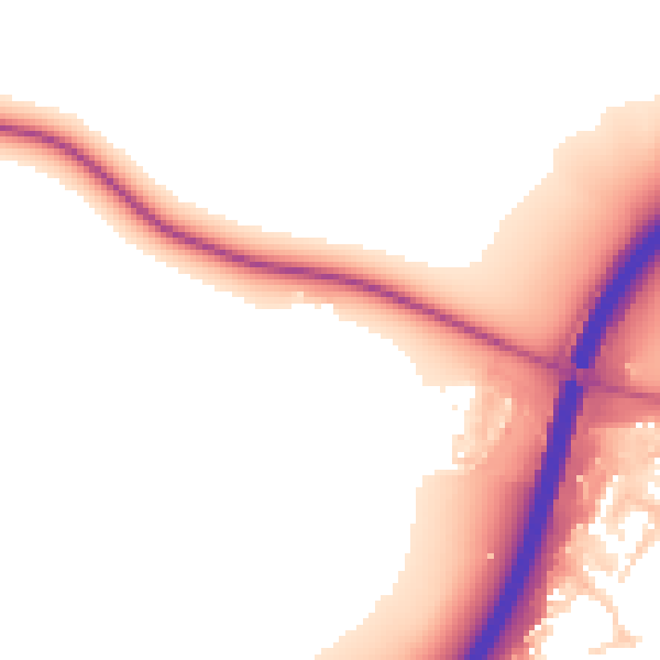 Daytime road noise heatmap for OX2 9NH