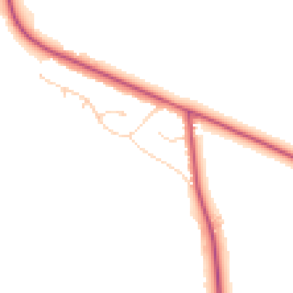 Daytime road noise heatmap for OX2 9NR