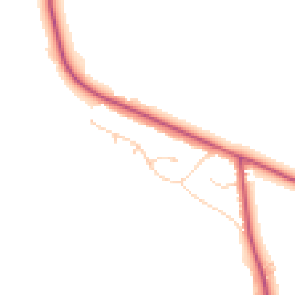 Daytime road noise heatmap for OX2 9NZ