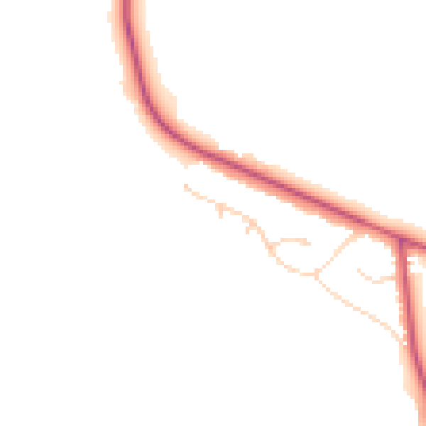 Daytime road noise heatmap for OX2 9PA