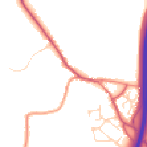Daytime road noise heatmap for OX2 9PE
