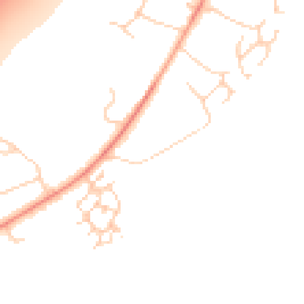Daytime road noise heatmap for OX2 9PR