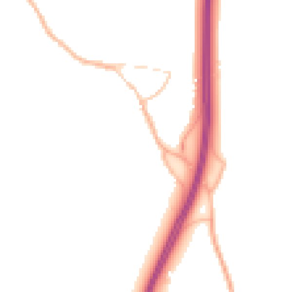 Night-time road noise heatmap for OX2 9QP
