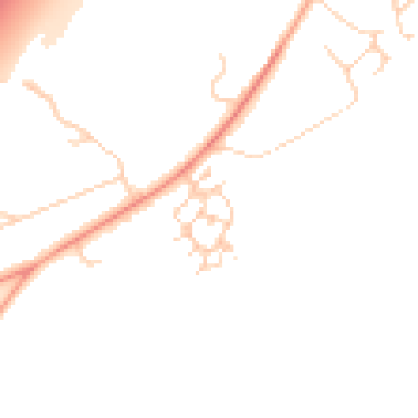 Daytime road noise heatmap for OX2 9RF