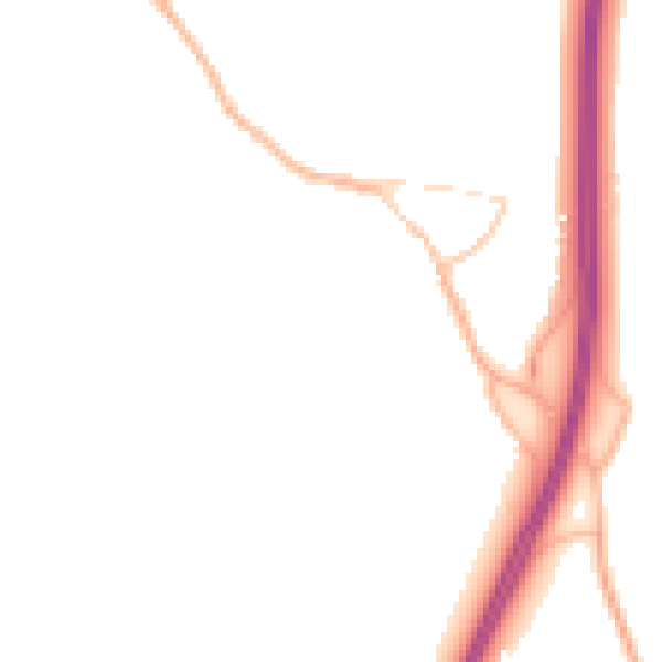 Night-time road noise heatmap for OX2 9RJ