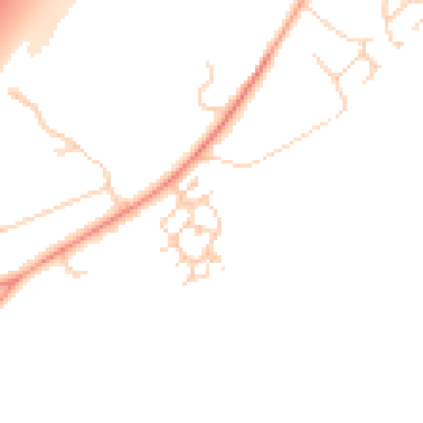 Daytime road noise heatmap for OX2 9RW