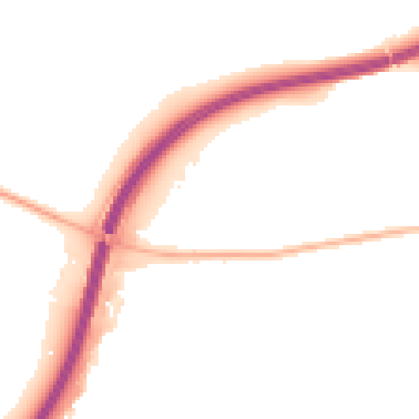 Night-time road noise heatmap for OX2 9SE