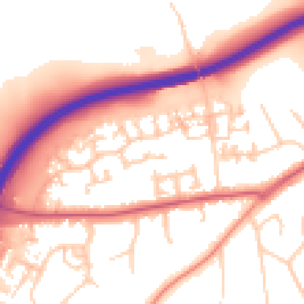 Daytime road noise heatmap for OX2 9SH