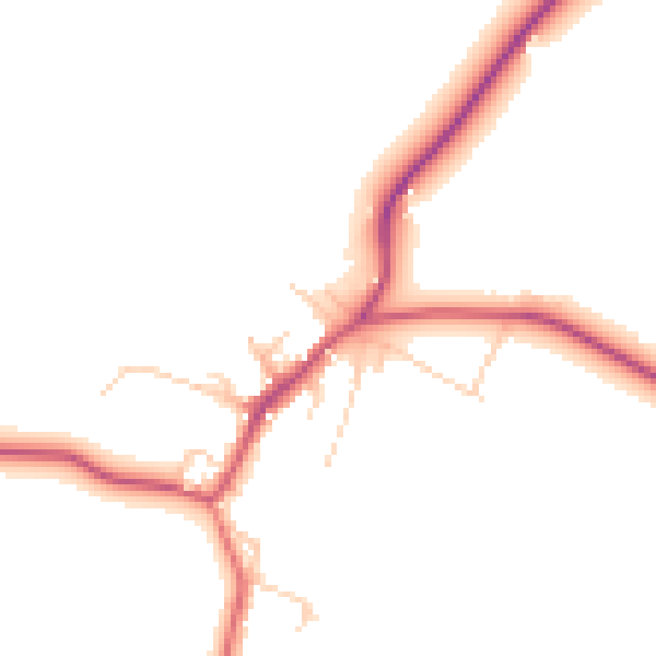 Daytime road noise heatmap for OX44 7AG