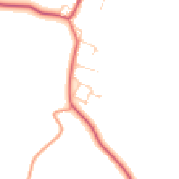 Daytime road noise heatmap for OX44 7BB