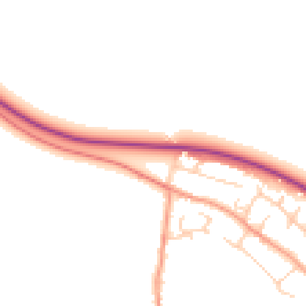 Daytime road noise heatmap for OX44 7BX