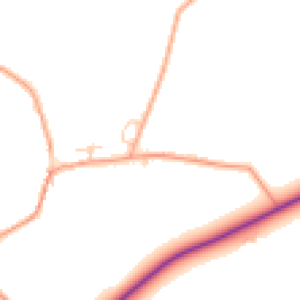 Daytime road noise heatmap for OX44 7HX