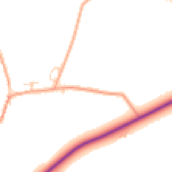 Daytime road noise heatmap for OX44 7HY