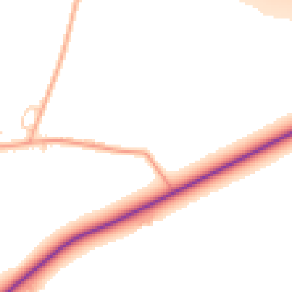Daytime road noise heatmap for OX44 7HZ