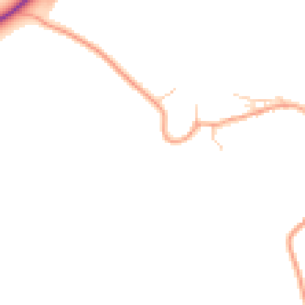 Daytime road noise heatmap for OX44 7JN