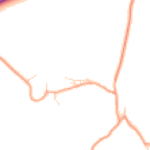 Daytime road noise heatmap for OX44 7JP